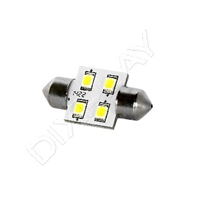 LAMPADINA A SILURO 4LED MM.31 LUCE BIANCA CALDA 8-35V