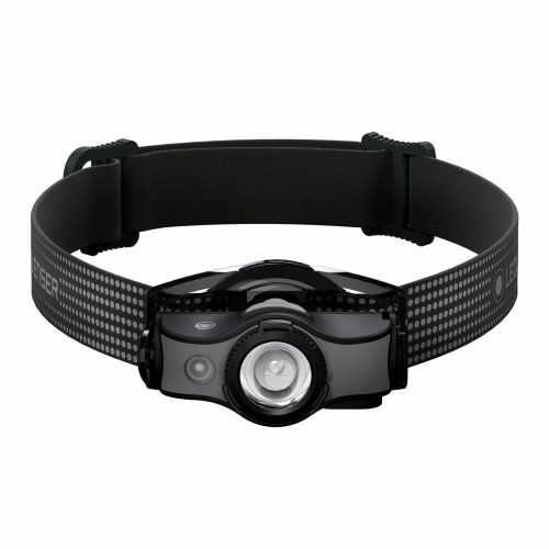 TORCIA DA TESTA LEDLENSER MH5 BLACK/GREY CON LUCE ROSSA RICARICABILE