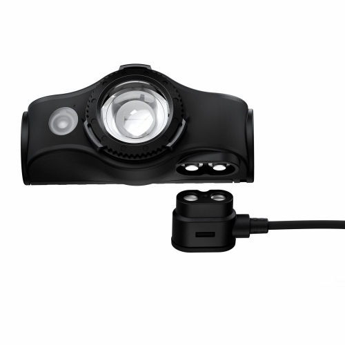 TORCIA DA TESTA LEDLENSER MH5 BLACK/GREY CON LUCE ROSSA RICARICABILE